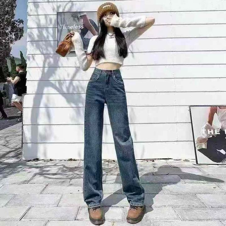 阔腿牛仔裤女春秋20