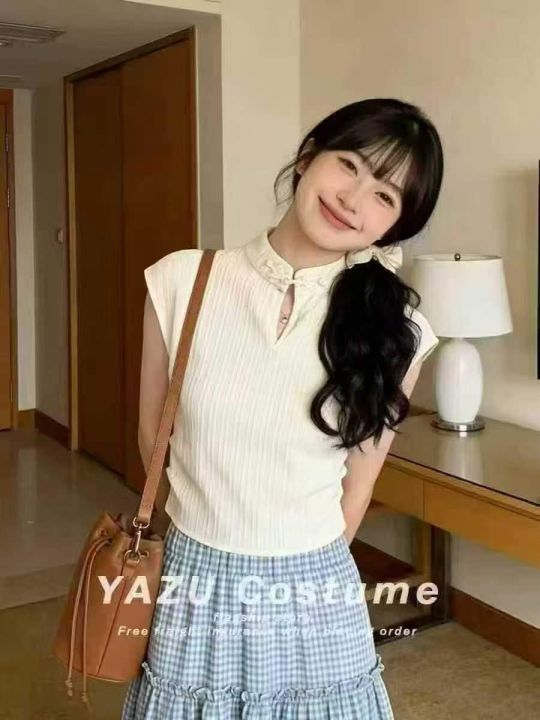 新中式国风棉麻短袖衬