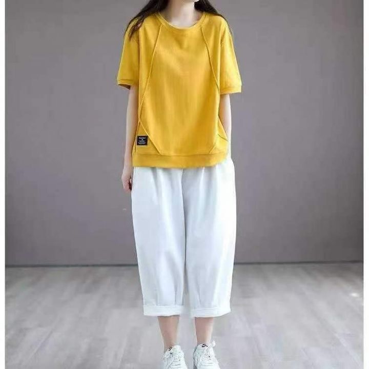 圆领时尚夏款上衣洋气
