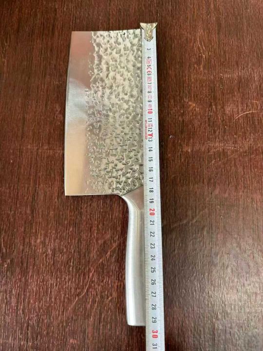 锤纹全钢斩切刀处理1