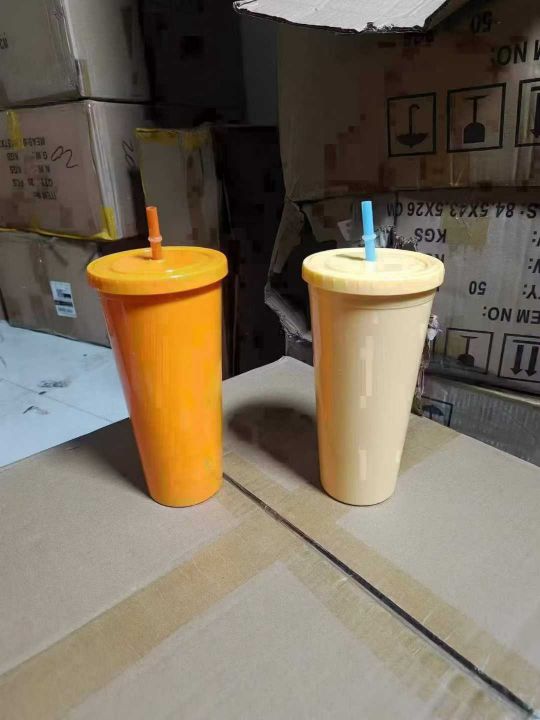 加厚双层吸管杯211