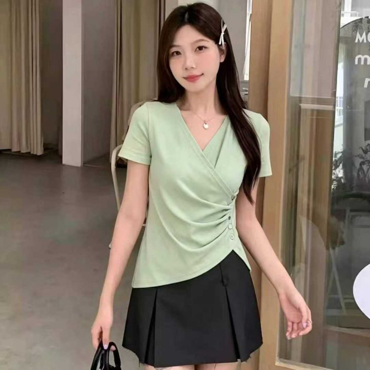 450件条纹棉辣妹T