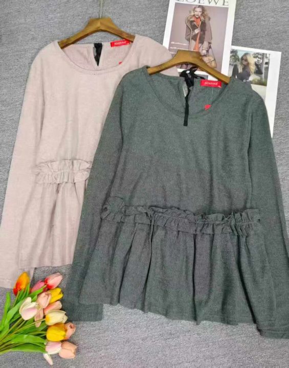 100件宽松圆领荷叶