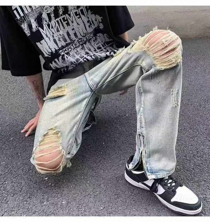 春秋新款网红复古洗水