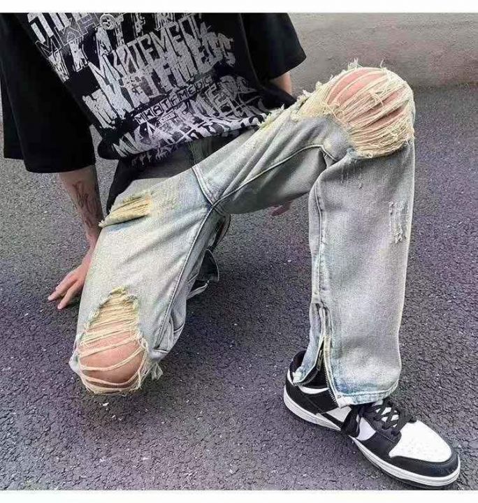 春秋新款网红复古洗水