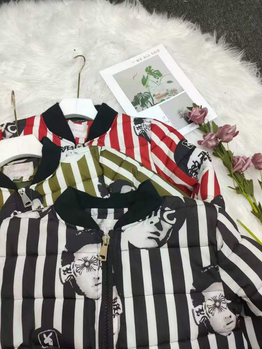 外贸涂鸦短款棉服，数