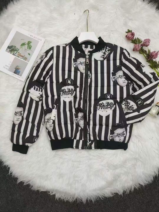 外贸涂鸦短款棉服，数