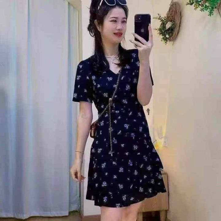 新款碎花裙法式小个子