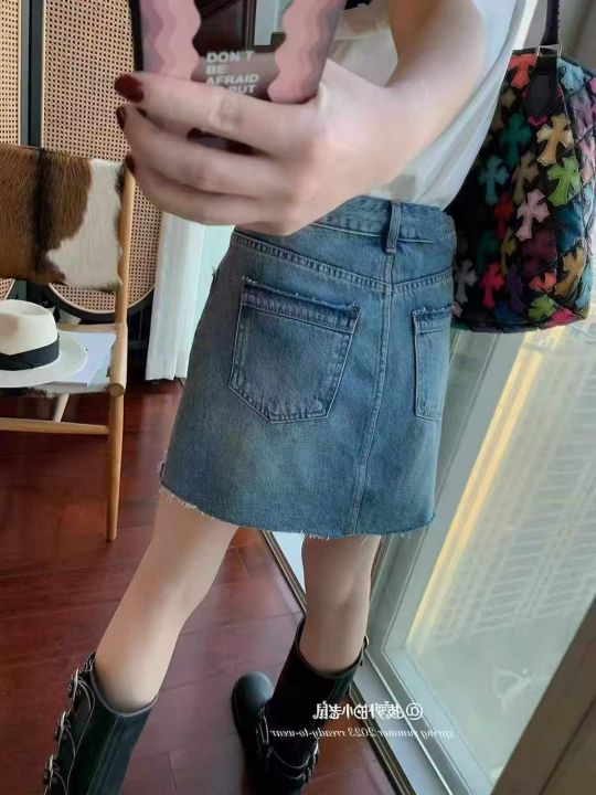 ☕️辣妹高弹力蓝色牛