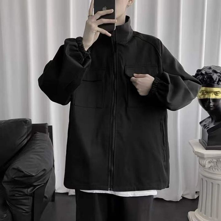 潮流工装多口袋斜纹棉