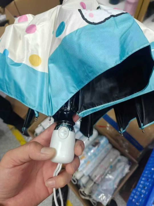 高档黑胶自动雨伞12