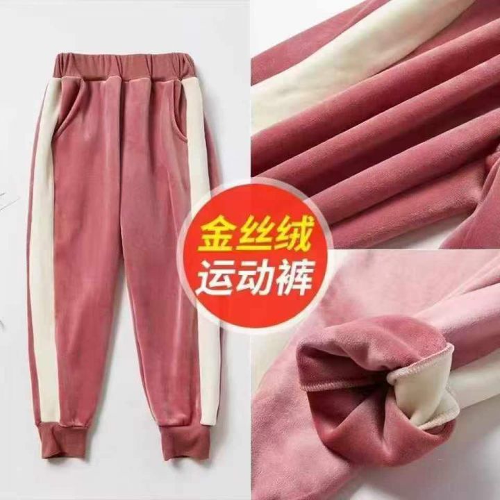儿童运动裤加绒加厚秋