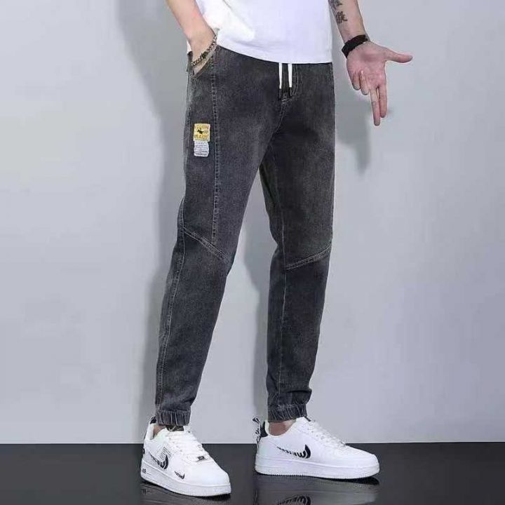 潮牌牛仔裤子男士春秋