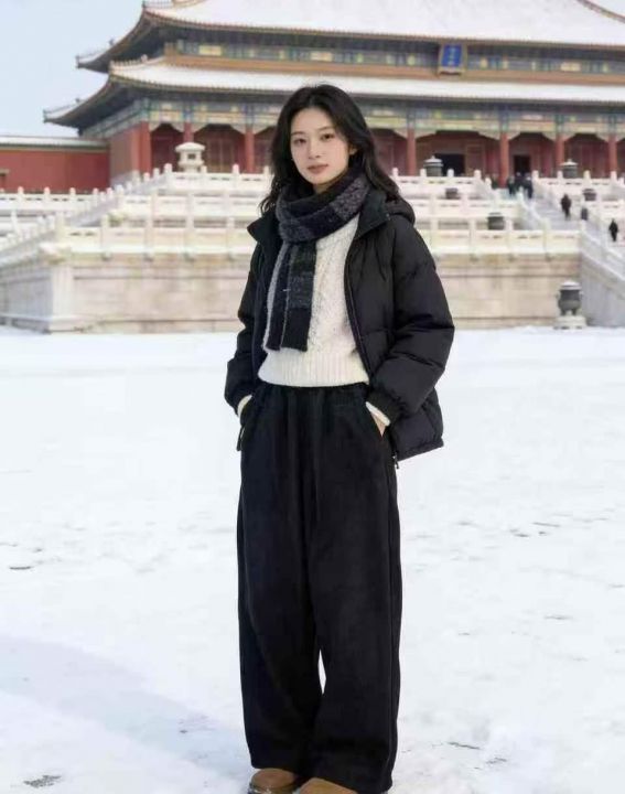 女款灯芯绒加厚加绒裤
