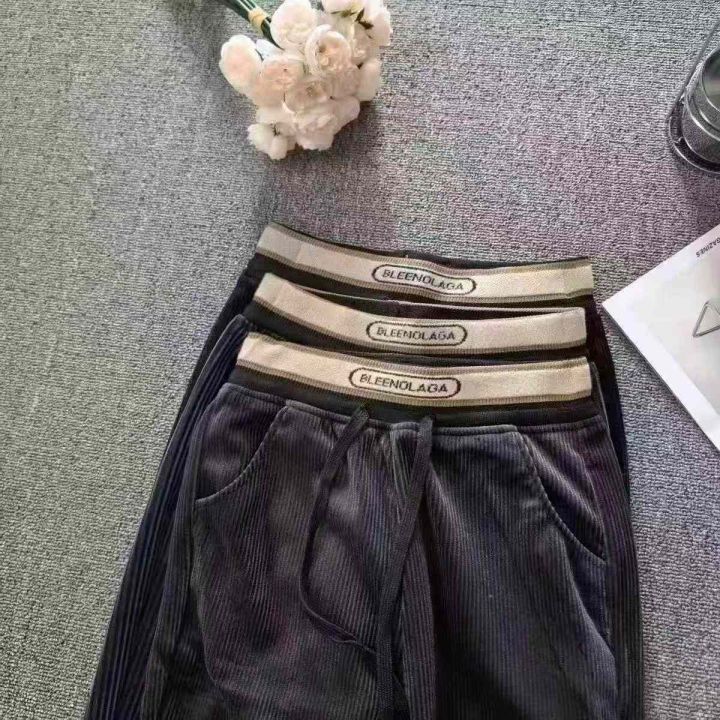 金丝绒直筒裤女秋冬 