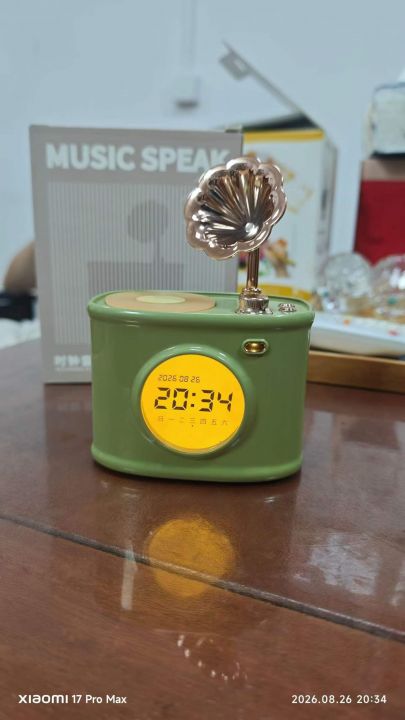 时间闹钟音响复古风 