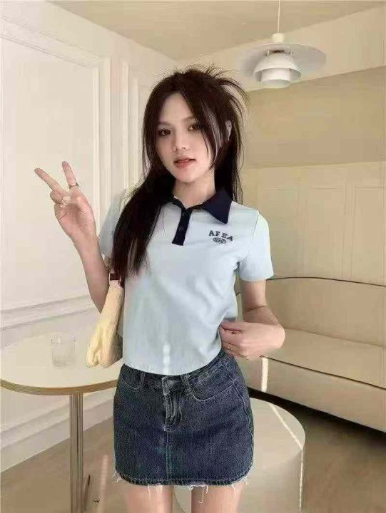 美式polo领短袖T