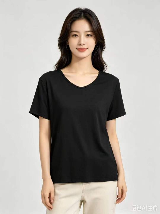 短袖t恤女夏薄款纯色
