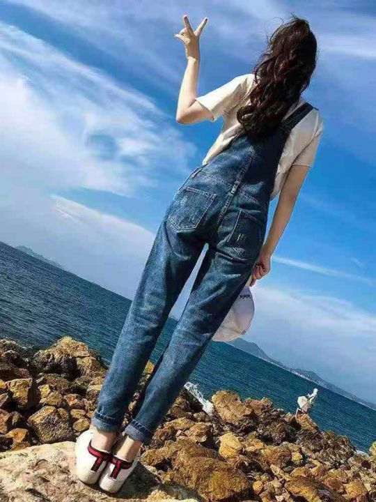 牛仔背带裤女新款春秋