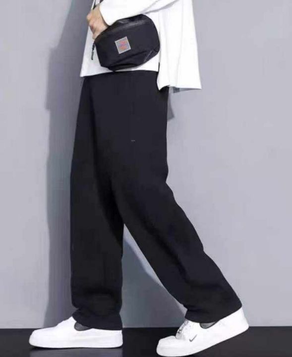 ☆加绒直筒休闲裤，男
