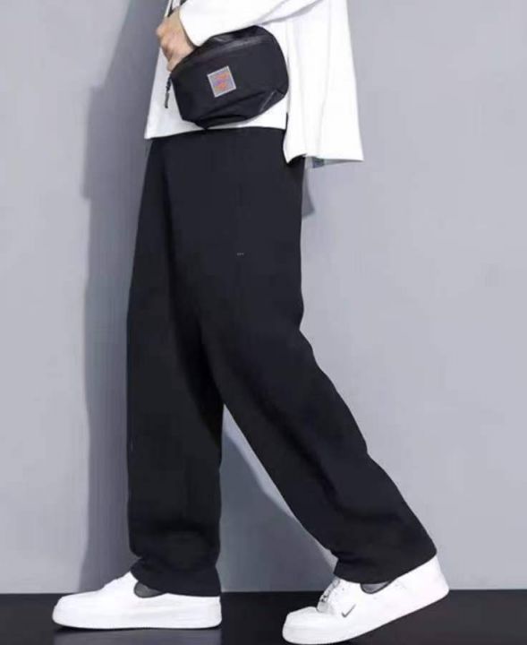 ☆加绒直筒休闲裤，男