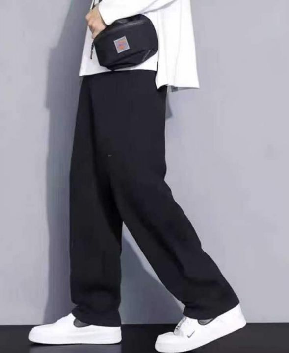 ☆加绒直筒休闲裤，男