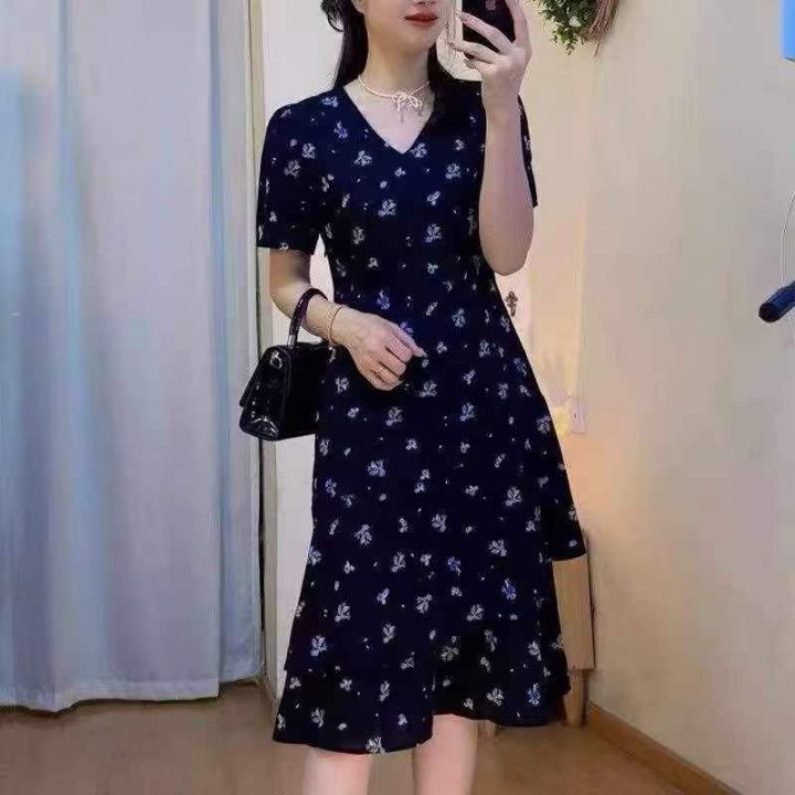 新款碎花裙法式小个子