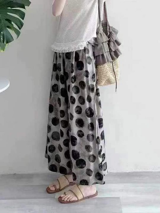 女装高腰休闲波点裙裤