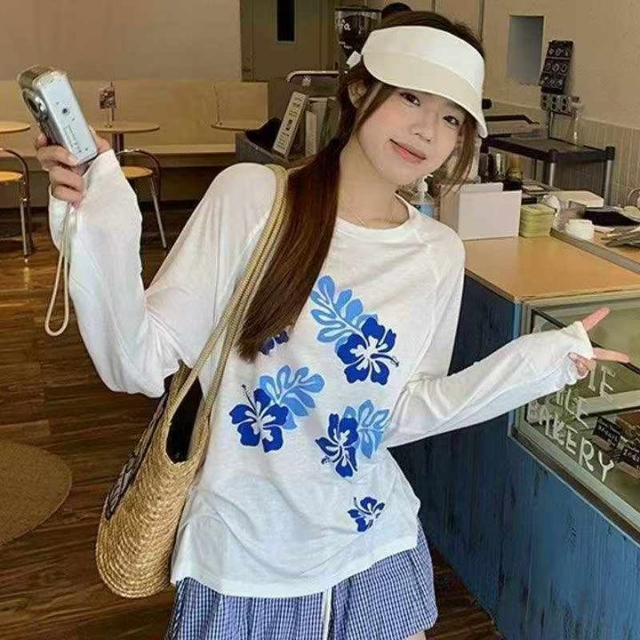 新款印花长袖宽松百搭