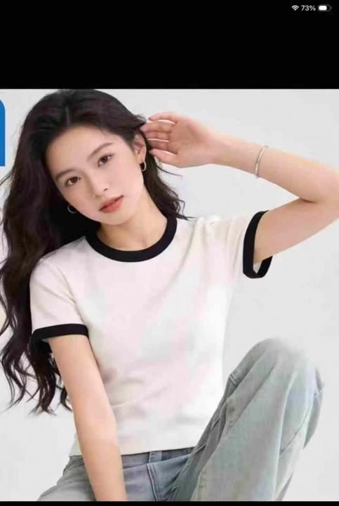 ins风露脐百搭宽松