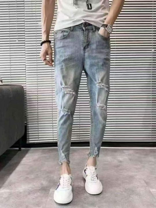 弹力男装牛仔裤有型破