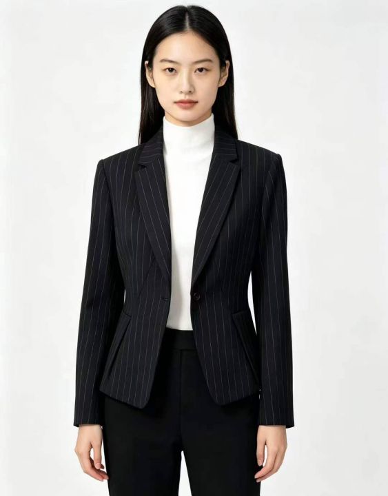 高品质女士长袖西装外