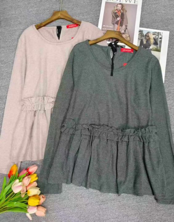100件宽松圆领荷叶