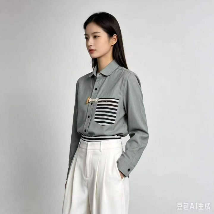 韩版时尚潮流休闲条纹