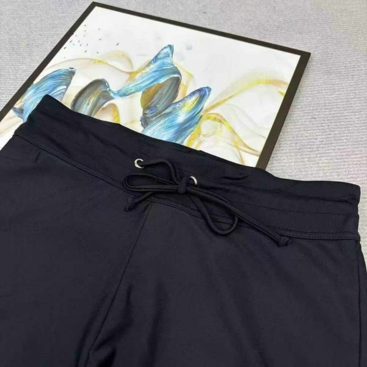 男士平角泳裤纯色抽绳