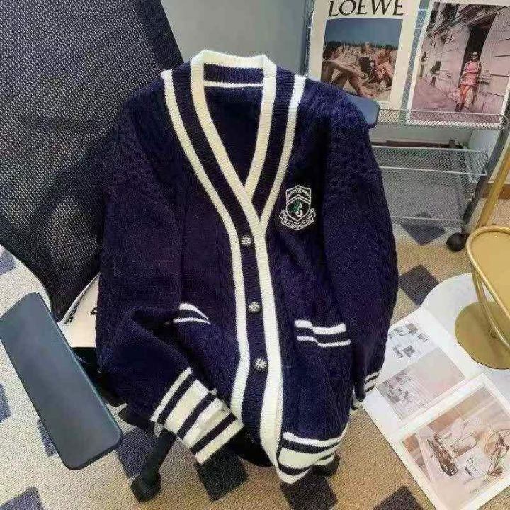韩剧穿搭学院风针织开
