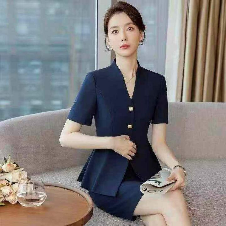 高品质女士短袖西装上