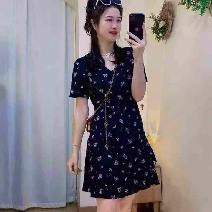 新款碎花裙法式小个子