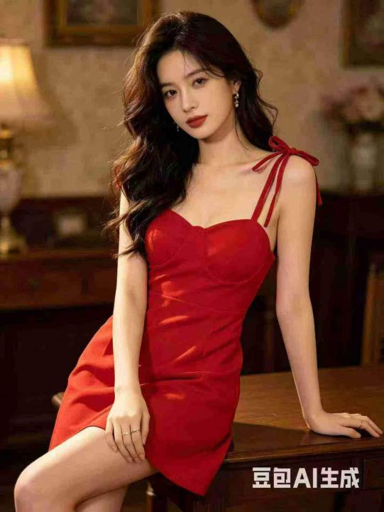 5.9元清辣妹红色吊