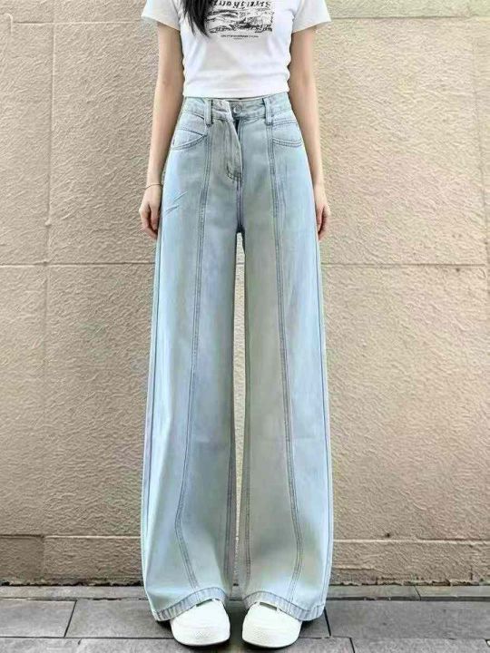 浅蓝色牛仔裤女夏季新