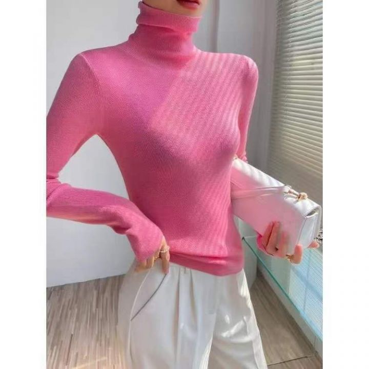 秋冬新款净版简约高领