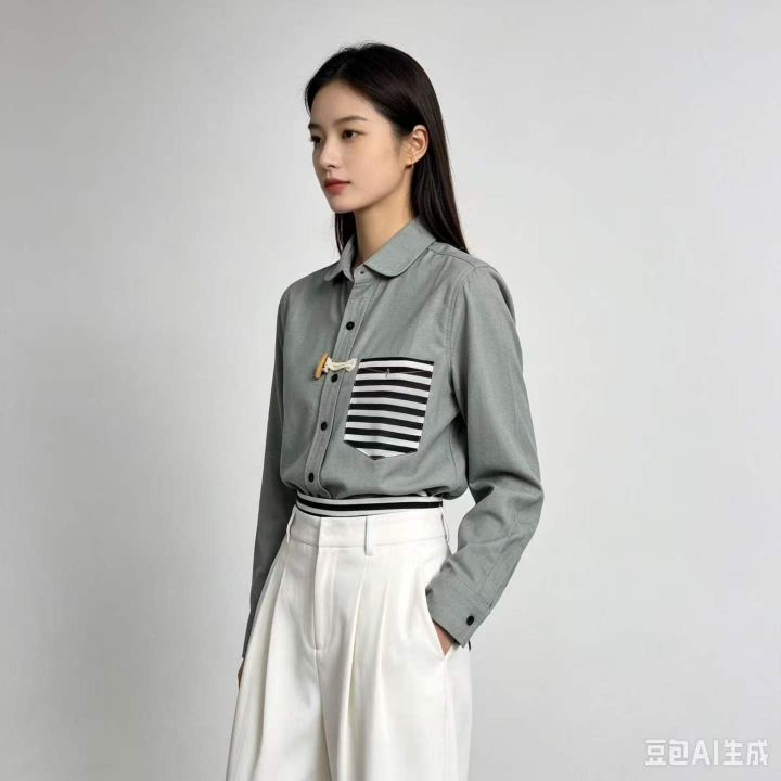 韩版时尚潮流休闲条纹
