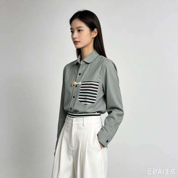 韩版时尚潮流休闲条纹