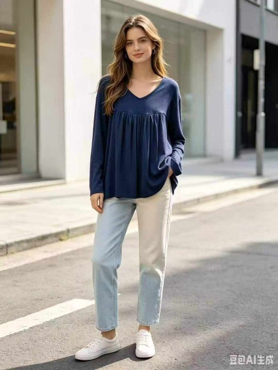 欧美大码女装长袖上衣