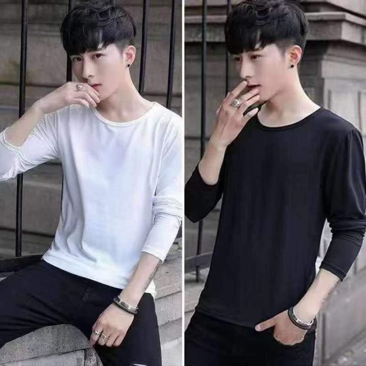 男士长袖T恤，少量短