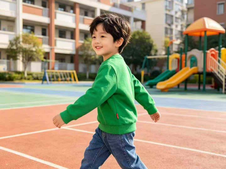 上新童装纯棉毛圈圆领