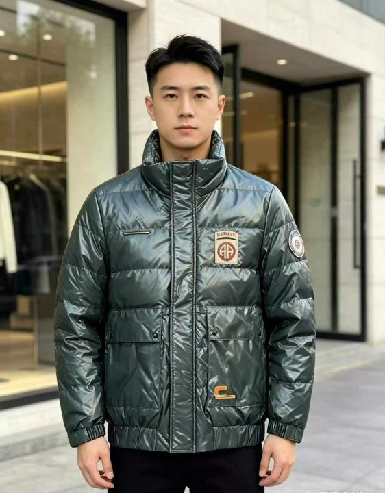 男士立领羽绒，内里吊