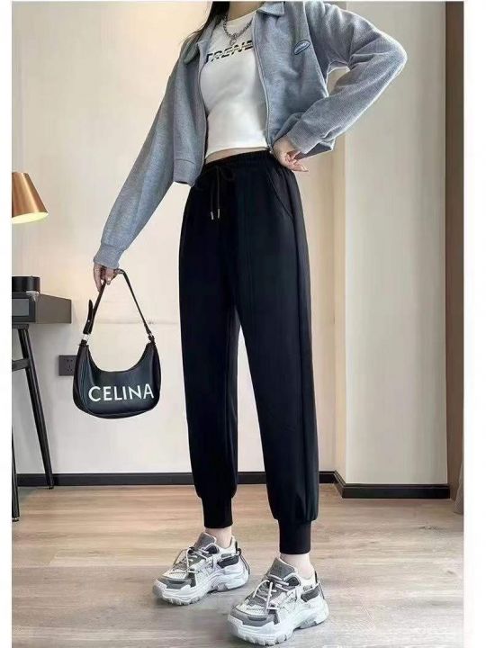 时尚宽松哈伦裤女九分