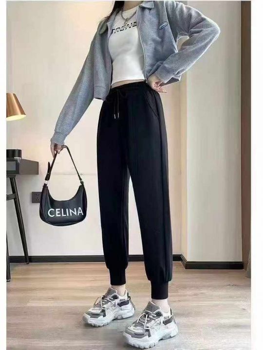 时尚宽松哈伦裤女九分