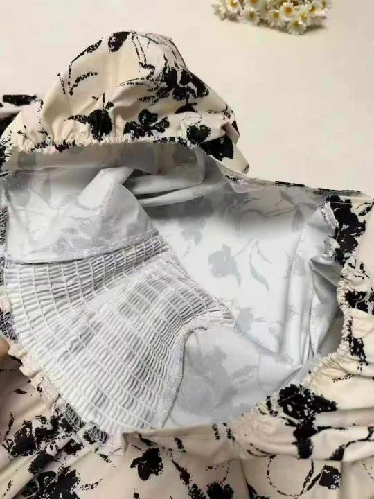 大码女装法式玫瑰碎花